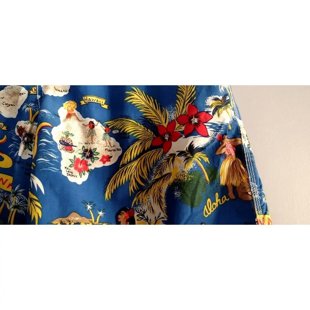 Tommy Hilfiger Men's Hawaiian Theme Swim Trunks Mesh Size XL beachy travelwear